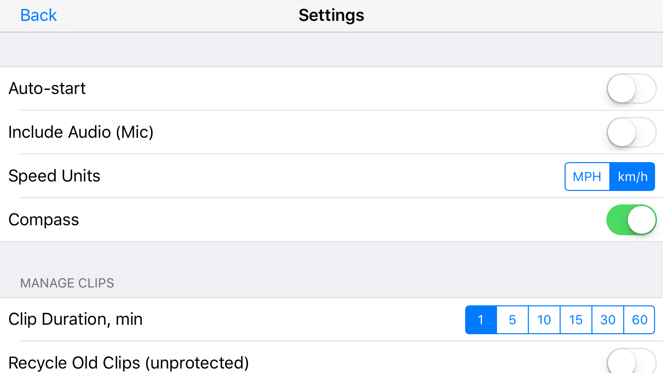 Settings