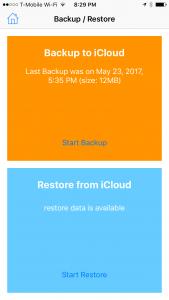 Backup and Restore on MiCycle