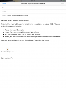 Export via email