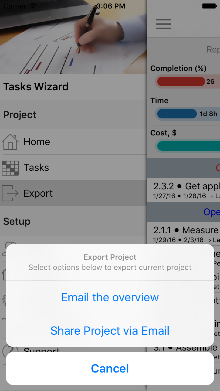 Export capabilities