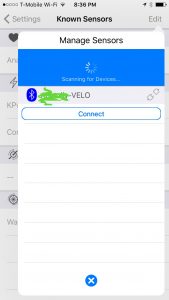 Scan for Sensors in MiCycle
