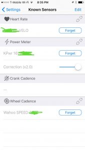 Sensors in MiCycle