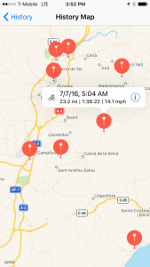 Rides History Map