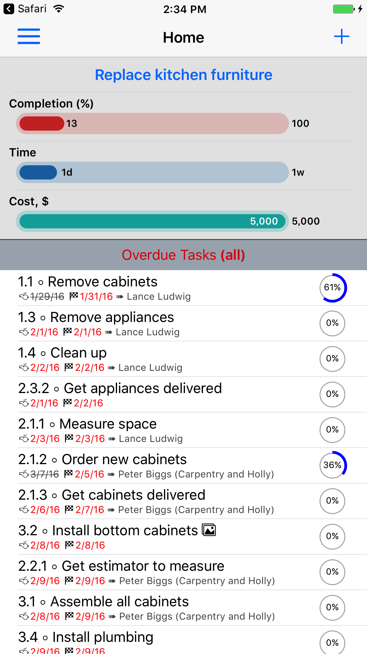Home Interface on iPhone
