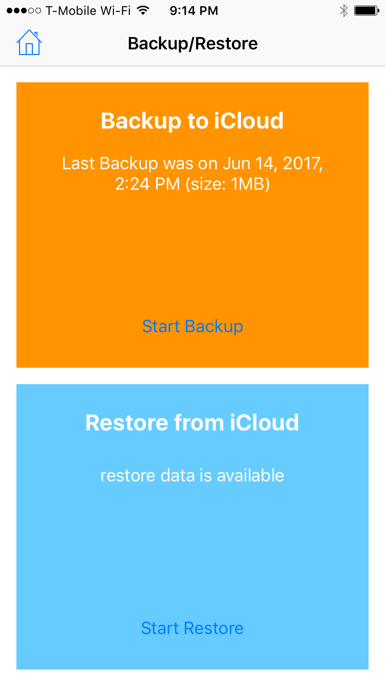 Backup and Restore in iCloud