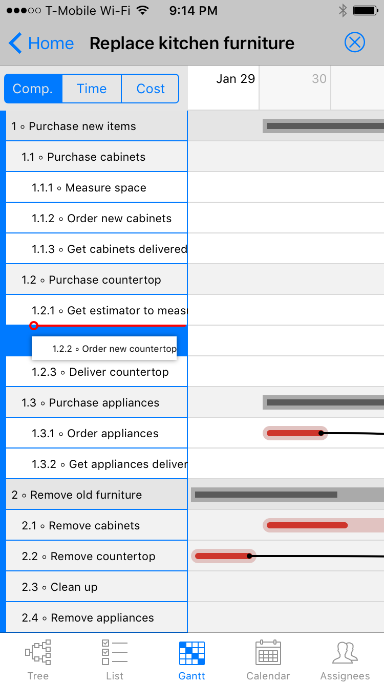 Interactive Re-sequencing on iPhone