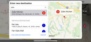 Search and/or select destination